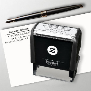 Classic Line Business Law Legal Lawyer Address Self-inking Stamp