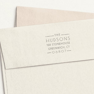 Classic Lines Return Address Self-inking Stamp