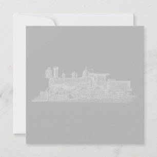Classic Locomotive Train CUSTOM COLOR Invitation