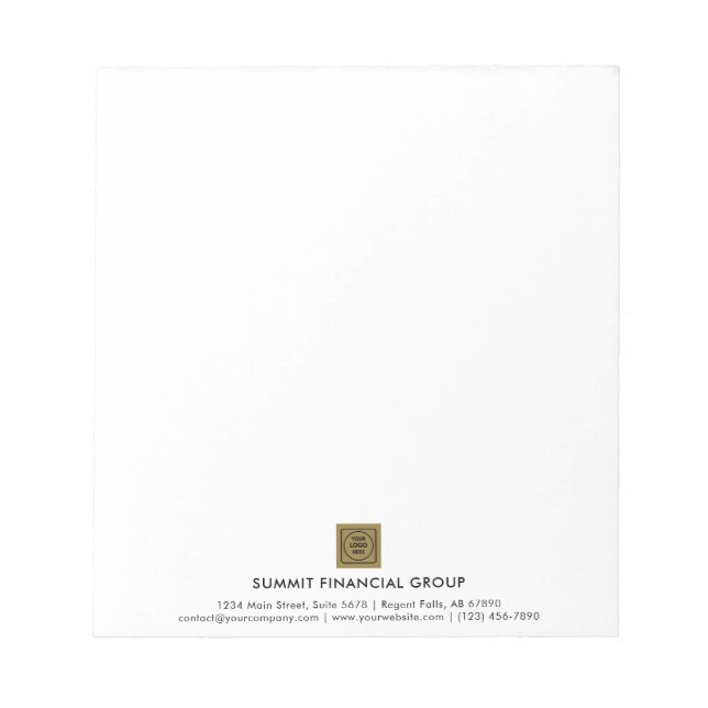Classic Logo Office Memo Branding Pad notepad (Front)
