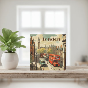 Classic London City Centre Vintage Travel Art