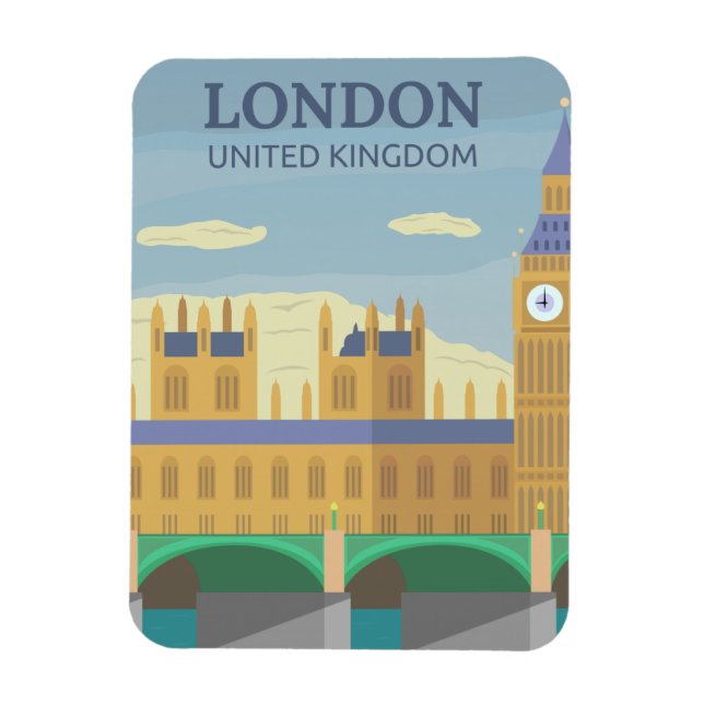 Classic Londres Travel Art Magnet (Vertical)