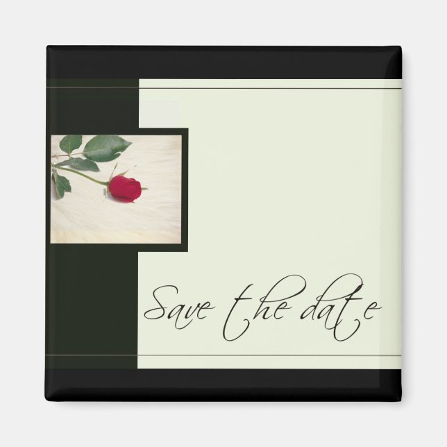 Classic Look Save the Date Magnet (Front)