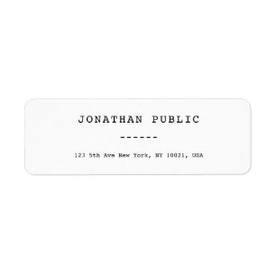 Classic Look Template Simple Chic Return Address