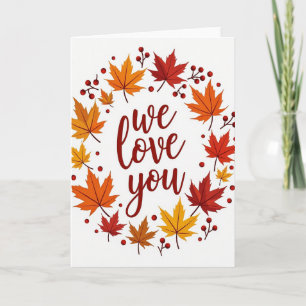 Classic Love Autumn Wreath Card