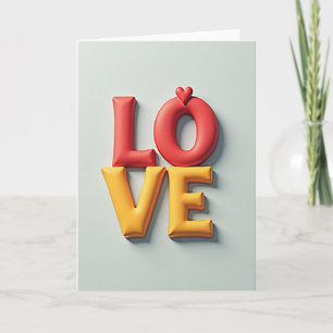 Classic Love Balloon Card