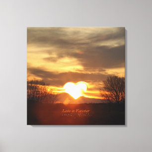 Classic Love is Forever Sunset Memorial Canvas Print