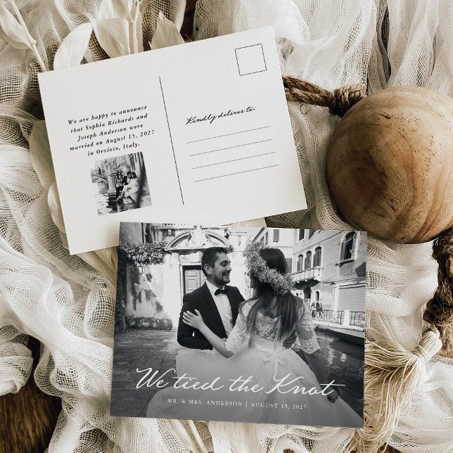 Classic Love We Tied the Knot Wedding Announcement (Creator Uploaded)