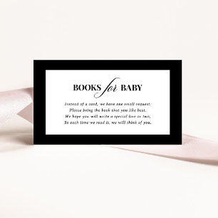 Classic Luxe   Black and White Books for Baby Enclosure Card