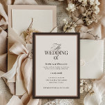 Classic Luxe | Brown Neutral Wedding Invitation<br><div class="desc">These modern invitations feature a romantic neutral colour palette of espresso brown, creamy ivory, and soft mocha. The rich, warm tones create an inviting and timeless feel, and there is a mix of classic text and modern calligraphy for a classy and minimalist old-money style. This design is perfect for autumn...</div>