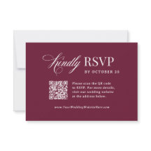 Classic Luxe | Burgundy Scannable QR Code Wedding