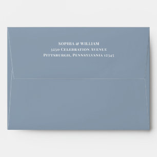 Classic Luxe Elegant Dusty Blue Envelope