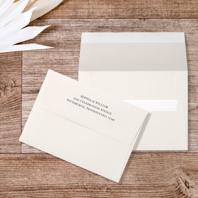 Classic Luxe | Elegant Neutral Ivory and Brown Envelope (Creator Uploaded)