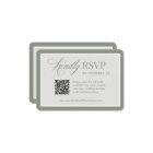 Classic Luxe | Elegant Sage Green QR Code Wedding