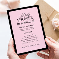 Classic Luxe Pink | BRITISH Spelling Baby Shower
