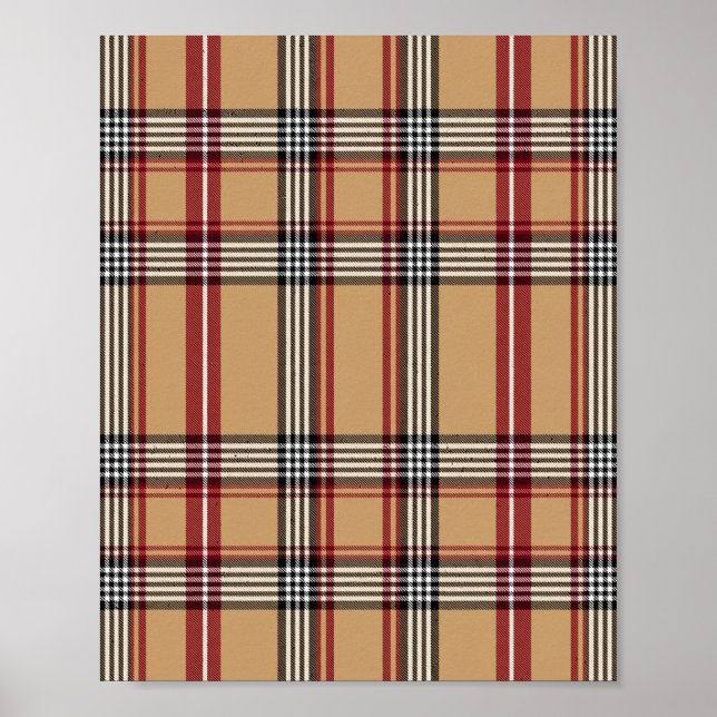 Classic Luxe Plaid Pattern Art Poster (Front)