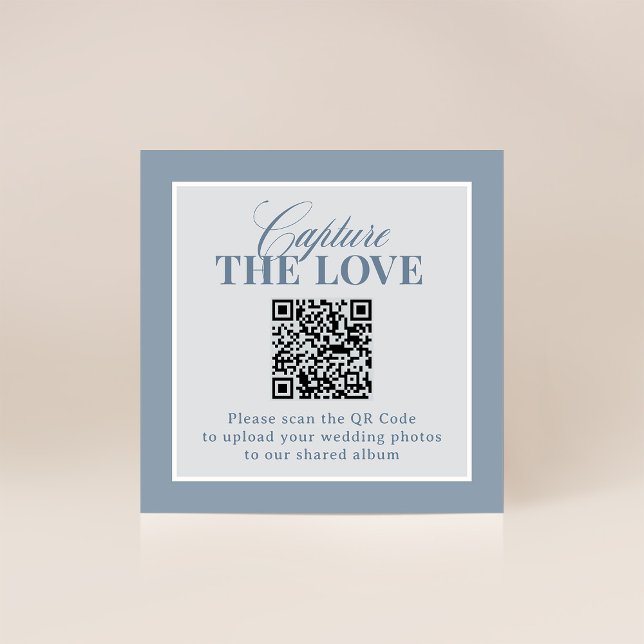 Classic Luxe | QR Code Wedding Capture the Love Enclosure Card (Creator Uploaded)