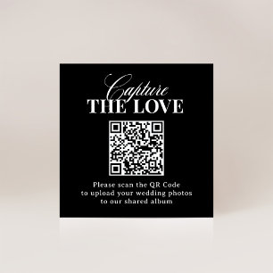 Classic Luxe   QR Code Wedding Capture the Love Enclosure Card