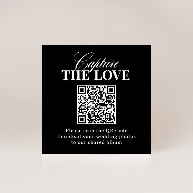 Classic Luxe | QR Code Wedding Capture the Love Enclosure Card (Creator Uploaded)
