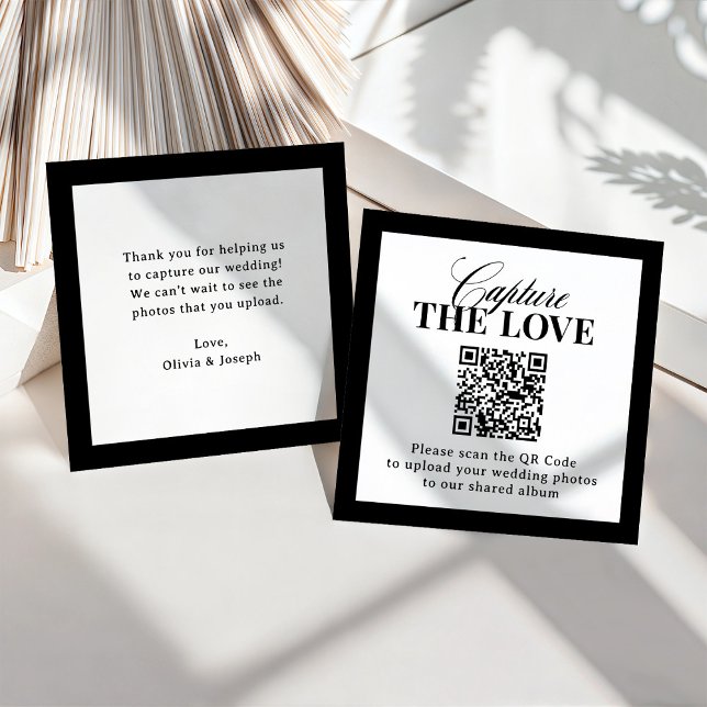 Classic Luxe | QR Code Wedding Capture the Love Enclosure Card (Creator Uploaded)