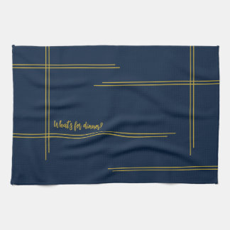 Classic luxury Navy and Gold Dinner? Kitchen Towel