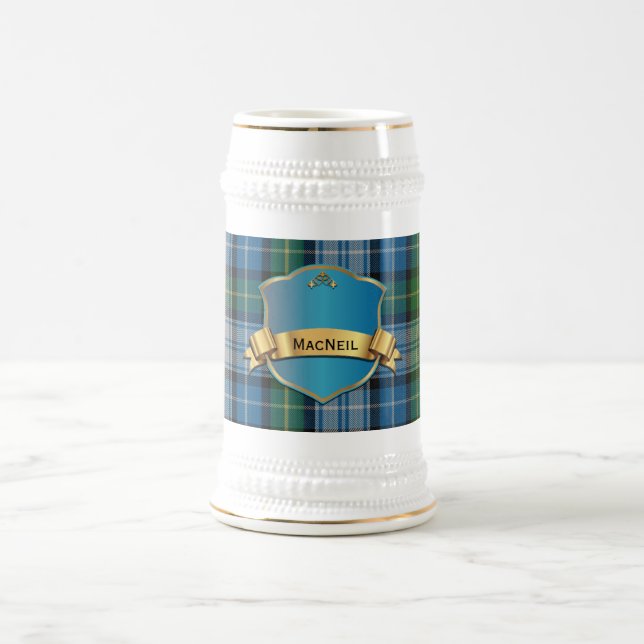 Classic MacNeil Tartan Plaid Stein (Center)