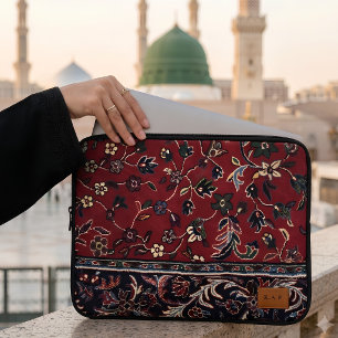 Classic Madinah Red Mosque Carpet Monogram Laptop Sleeve