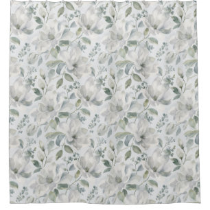 Classic Magnolia Floral Pattern in Soft Grey