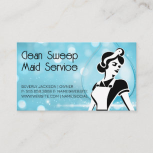 Classic Maid Cleaner Business Card