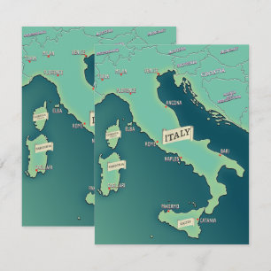 Classic Map Of Italy