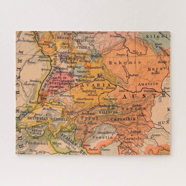 Classic Map of Old Europe Jigsaw Puzzle (Horizontal)