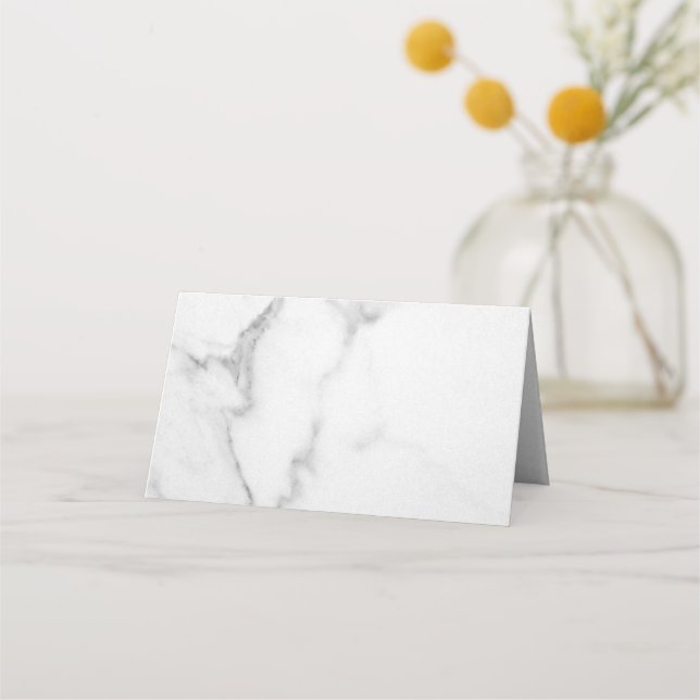 Classic Marble Bar Mitzvah Folded Place Cards (Front)