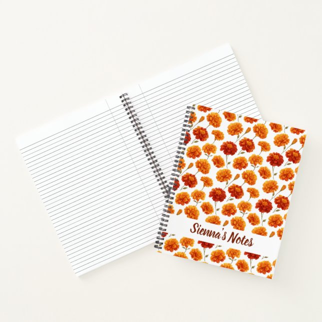 Classic Marigold Pattern Name Notebook (Inside)
