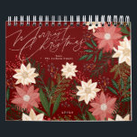 Classic Maroon Merry Christmas Calendar<br><div class="desc">***this design is part of a christmas holiday collection*** _______________________ this design template is fully editable and customizable by you the customer - click personalize further button if you with to move, add, delete or make major changes to the design _______________________ *if you have any DESIGN questions or need more...</div>