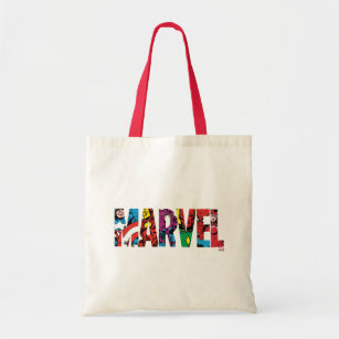 Classic Marvel Character Letter Logo Tote Bag