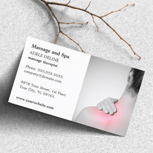 Classic Massage Therapist Business Card Template