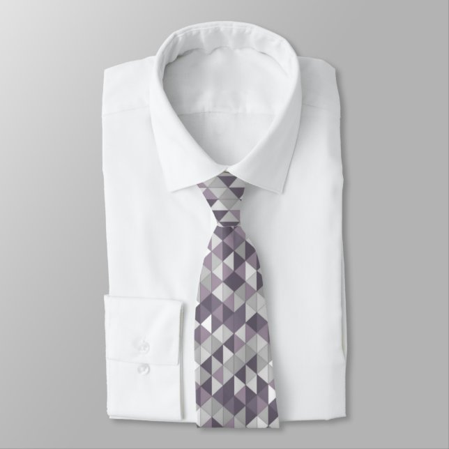 Classic Mauve Diamond Tie (Tied)