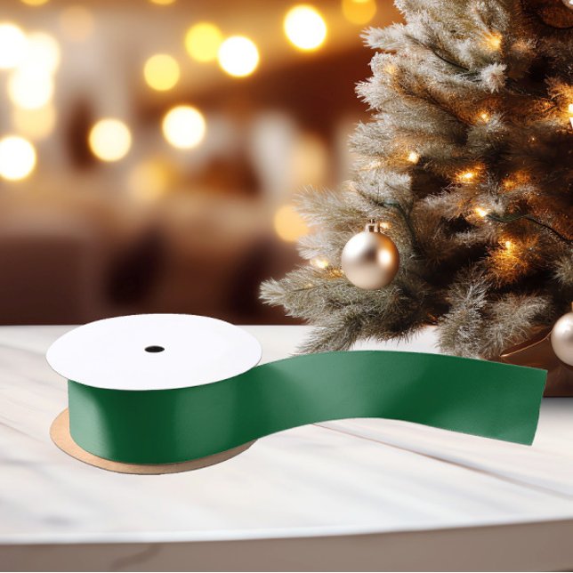 Classic Medium Emerald Green Minimal Satin Ribbon (Creator Uploaded)