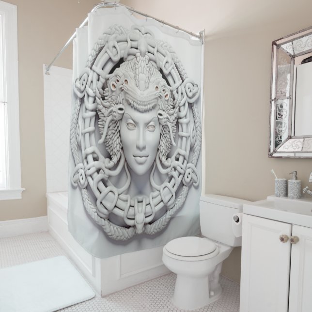 Classic Medusa Shower Curtain (In Situ)