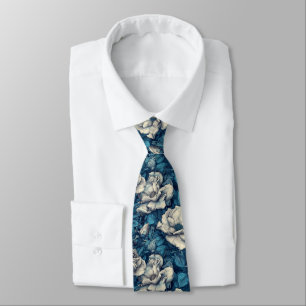 Classic Men Gifts Gardenias Flower Tie
