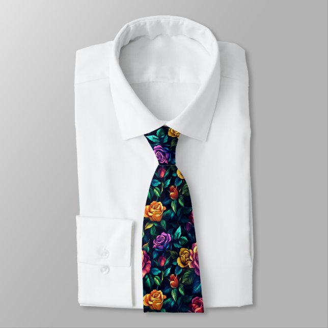 Classic Mens Accessories Rose Tie (Tied)