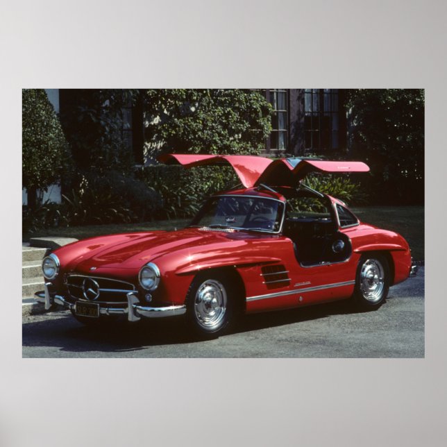 Classic Mercedes Benz SLR300 Gullwing Poster (Front)
