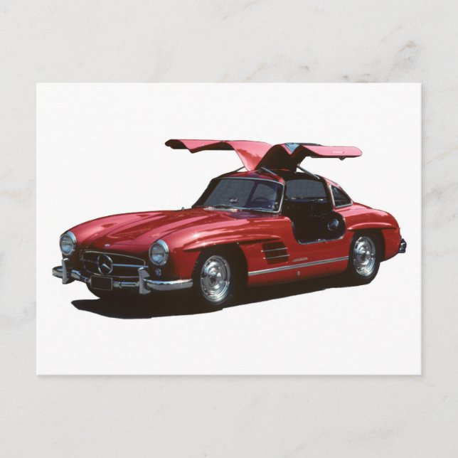 Classic Mercedes Benz SLR300 Gullwing Poster Postcard (Front)