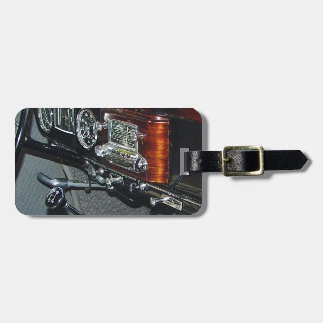 Classic Mercedes dashboard. Luggage Tag (Front Horizontal)