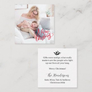 Classic Merry Christmas BUDGET Note Card