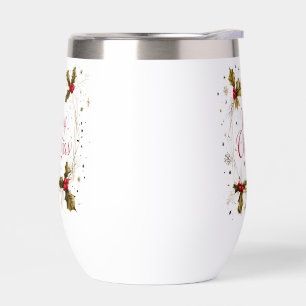 Classic Merry Christmas Card with Holly Design