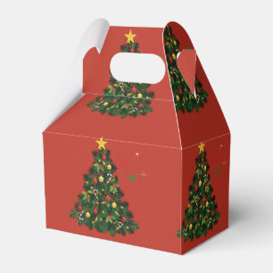 Classic Merry Christmas Favor Box
