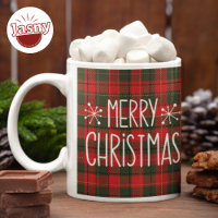 Classic Merry Christmas on Flannel Background