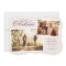 Classic Merry Christmas two photo elegant maroon