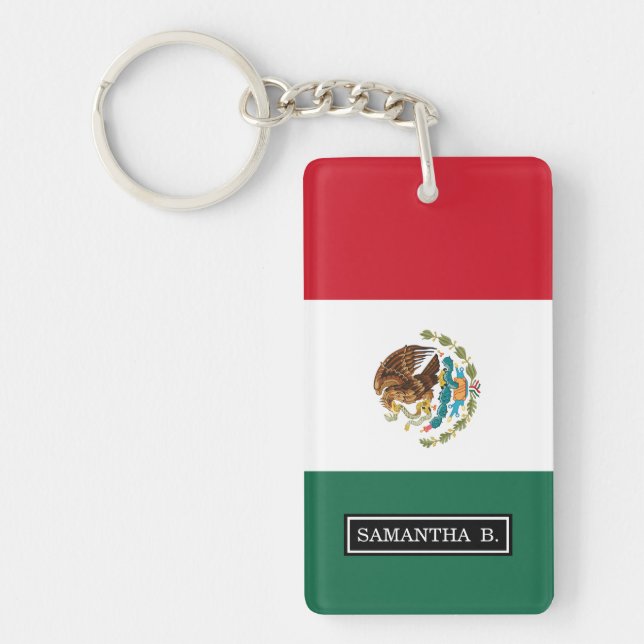 Classic Mexican Flag Keychain (Front)